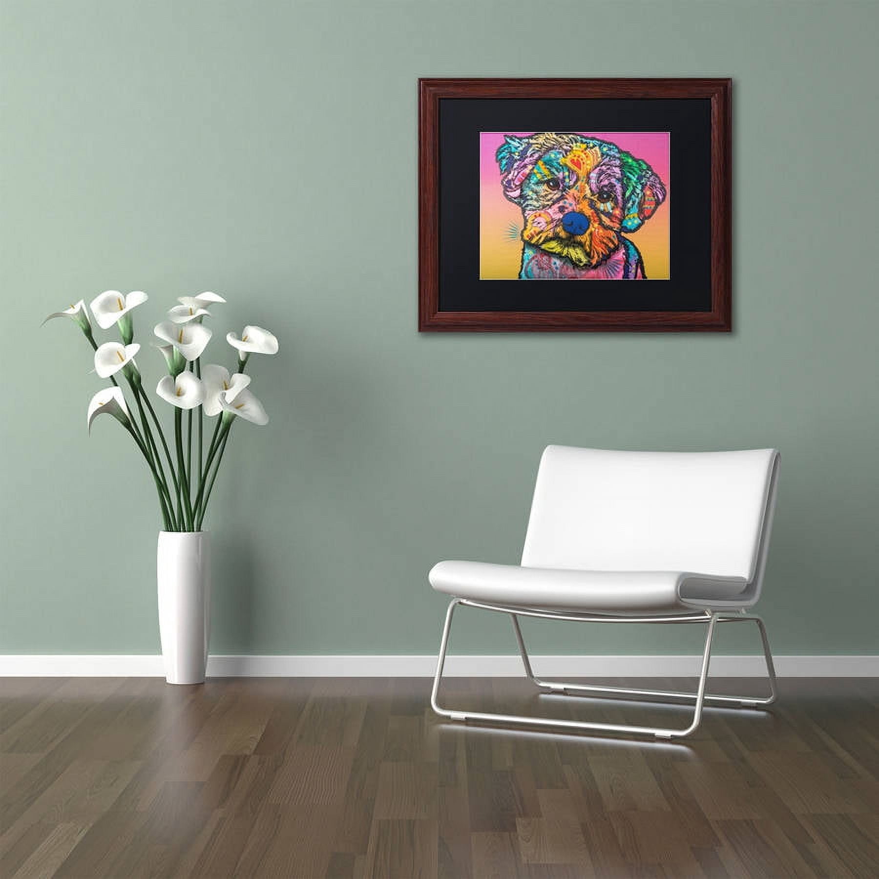 Trademark Fine Art "Quincy-004" Canvas Art by Dean Russo, Black Matte, Wood Frame
