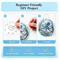 thumbnail image 6 of Ocean Pearl Art DIY Hanging Ornament Kit, Coastal Suncatcher Diamond Craft Kit for Adults, Easy Matching Symbol Design Relaxing Leisure Handicraft, 6 of 7