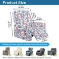thumbnail image 7 of FKELYI Recliner Slipcover Stretch Recling Chair Covers 4 Pcs Furniture Protector for Single Seat Lounge Armchair Pink Axolotl Blue Flower Print Fitted Sofa Couch Cover, 7 of 7