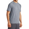 thumbnail image 4 of Mens Tri-Blend Wicking Polyester/Cotton/Rayon Raglan Tee True Navy Heather X-Small, 4 of 5
