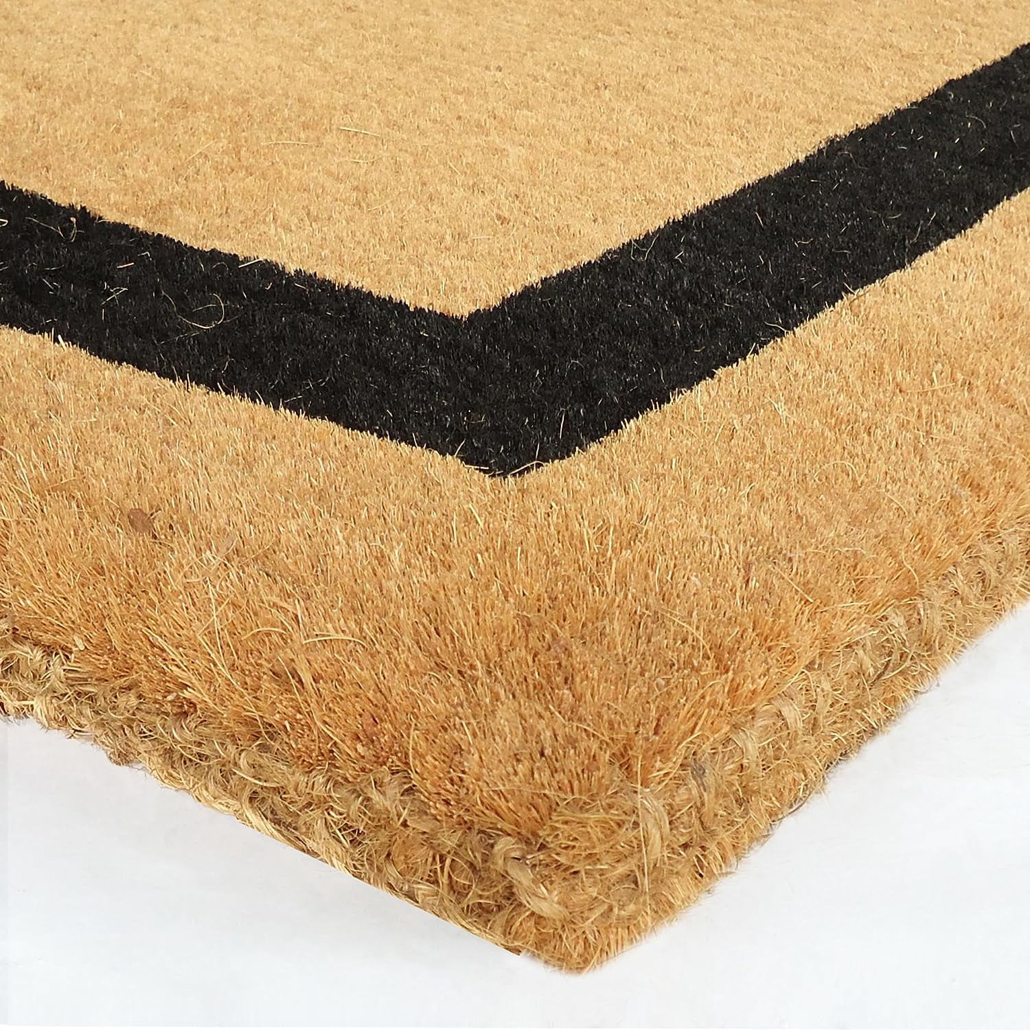 Legendary Doormats Blank Coco Coir Doormat Outdoor Welcome Door Mat with Single Black Picture Frame Border - Black - 30" x 48"