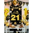 thumbnail image 4 of YANSION 21th Birthday Decorations for Men Women, Black Gold 21th Party Decorations with Banner Flag, Balloons, Confetti, 4 of 7