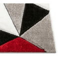 thumbnail image 6 of Well Woven Walker Red Triangle Boxes Thick Soft Plush 3D Textured Shag Area Rug 8x10 (7'10" x 9'10"), 6 of 7