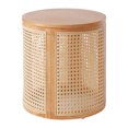 thumbnail image 6 of Natural Solid Wood Side Table with Rubber Finish, Modern Minimalist Design for Living Room & Bedroom, Compact Space-Saving Storage Solution, 6 of 12