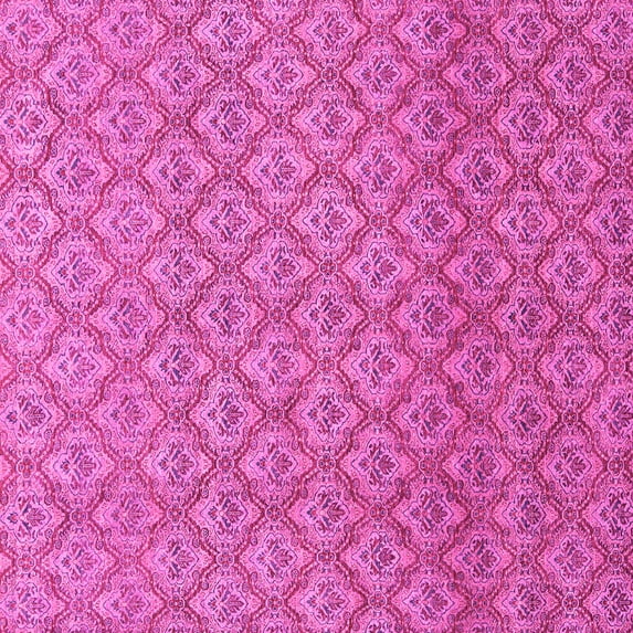 Ahgly Company Indoor Square Abstract Pink Modern Area Rugs, 5' Square