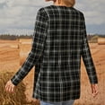 thumbnail image 5 of Lilgiuy Women's Spring And Autumn Round Neck Check All-Match Coat Cardigan Women'S Top Winter Fashion 2022, 5 of 5