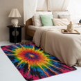 thumbnail image 3 of Tie Dye Rug & Home Decor - Living Room Rug, Colorful Psychedelic Rugs for Bedroom, Washable Rugs, 6x9 Rug, Non Slip Soft Large Indoor Area Rug, Multicolor Ombre Carpet & Room Decorations X-&223, 3 of 7
