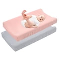 thumbnail image 4 of AUQ 2026 New Baby Bed Cover Breathable Simple Style Baby Nursing Table Cover Soft Smooth Changing Pads Cover Soft Comfy Bassinet Pad for Crib,Bassinet,Nursery,Travel,Home,Daycare,Light Pink, 4 of 6