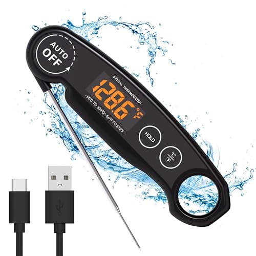 1 Second Instant Read Food Thermometer Rechargeable Meat Thermometer Digital Kitchen Thermometer for Cooking, Grill Thermometer, BBQ Thermometer Waterproof$$Home Decor, Kitchen, & Other