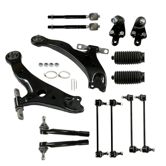 labwork Front Suspension Lower Control Arm Ball Joint Sway Bar Link Tie Rod End Kit 14 Piece Set Replacement for 2007 2008 2009 2010 2011 Toyota Camry