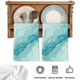 thumbnail image 5 of Turquoise Ombre Marble Kitchen Towels Set of 3, Modern Abstract Art Marble Fluid Absorbent Dish Towels for Kitchen, Microfiber Hand Towel, Quick Drying Tea Towel for Cleaning Decorative Dishcloths, 5 of 7