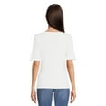 thumbnail image 2 of Time And Tru Women's Elbow Sleeve T-Shirt, 2 of 5