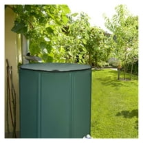 100 Gallon Rain Barrel, Portable Water Collector Tank with Spigot & Filter - Foldable, Leak-Proof, Green - Garden & Lawn Water Saving Solution