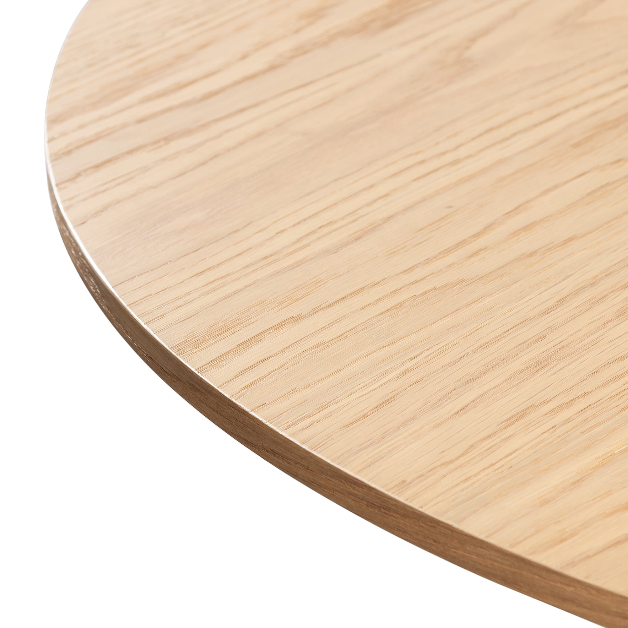 52" Round Dining Table Oak Wood Kitchen Table,Oak Color