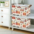 thumbnail image 2 of Yayeee Foldable Storage Basket for Shelves with Handles Set of 2 Waterproof Cloth Bins, Christmas Box Train, 2 of 7