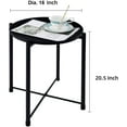 thumbnail image 2 of [US IN STOCK] End Table,Folding Metal Side Table Waterproof Small Coffee Table Sofa Side Table with Removable Tray for Living Room Bedroom Balcony and Office, 2 of 7