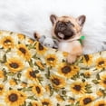 thumbnail image 3 of Yiaed Scottish Plaid Sunflower Print Dog Blankets-Cat Blanket Washable for Couch Protection,Puppy Blanket, Soft Plush Reversible Throw Furniture Protector-Small, 3 of 8