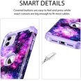 thumbnail image 5 of Meshine for iPhone 11 Case,Three Layer Heavy Duty Shockproof Protection Hard Plastic Bumper +Soft Silicone Rubber Protective Case for Apple iPhone 11 6.1 inch,Shiny in The Dark-All Purple, 5 of 6