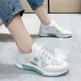 thumbnail image 3 of Wod Women's Comfortable Breathable Casual Shoes Slip-On Floral Pattern Soft Sole Tennis Shoes blue, 3 of 6