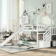 thumbnail image 6 of White Twin Over Bunk Bed With Staircase Storage And Convertible Slide - Pinewood Frame For Bedroom Twin/twin, 6 of 6