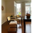 thumbnail image 1 of Boucle White Upholstered Rattan Back Elton Armed Dining Chair ,Office Chair Set (set of 2), 1 of 7