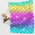 thumbnail image 6 of Pofeuu Rainbow Scales2 Print Puppy Blanket,Dog Blankets,Pet Blanket Cozy Cat Blankets for Indoor Cats, Fuzzy Pet Blanket for Kitten Doggy Dog Blankets-Small, 6 of 8