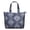 Blue And White, variant on Blue Geometric Flower Diamond Pattern Travel Tote Bags for Women Carry On,Large Weekender Bags for Women Travel,Multi Functional Duffle Bag for Work,Shopping,Sports