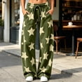 thumbnail image 5 of Levmjia Women's Star Print Wide Leg Pants High Waisted Casual Loose Fit Pants with Pockets Drawstring Elastic Waist Sweatpants for Women, 5 of 9