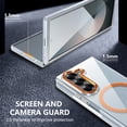 thumbnail image 2 of Transparent Case for Samsung Galaxy Z Fold 5 with Front Built-in Screen Protector - Scratch Resistant Hard PC Back Bumper Protective Shockproof Cover for Samsung Galaxy Z Fold 5,Orange, 2 of 11