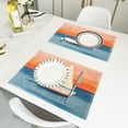 thumbnail image 6 of Sailboat Reversible Placemat Set of 4 Non Slip Coffee Mats 18x12 Inch for Dining, Kitchen, Coffee, 6 of 9