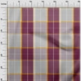 thumbnail image 2 of oneOone Cotton Silk Dark Magenta Fabric Madras Check Craft Projects Decor Fabric Printed By The Yard 42 Inch Wide, 2 of 4