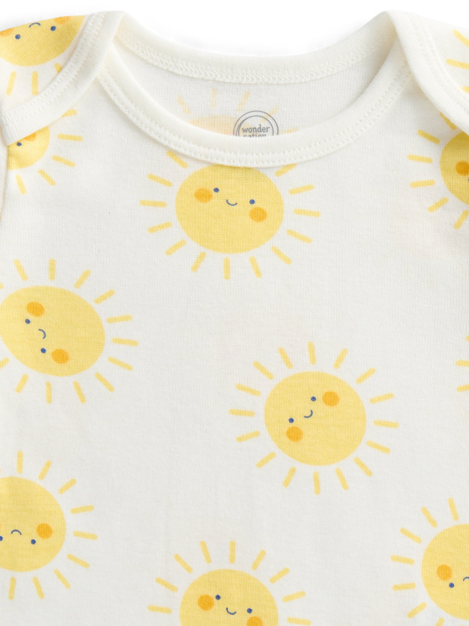 Wonder Nation Organic Cotton Baby Boys or Girls Cotton Bodysuit with Long Sleeves, 4-Pack, Sizes 12M-24M