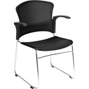 (4 Pack) OFM Model 310-PA Multi-Use Stack Chair with Arms, Plastic Seat and Back, Multiple Colors