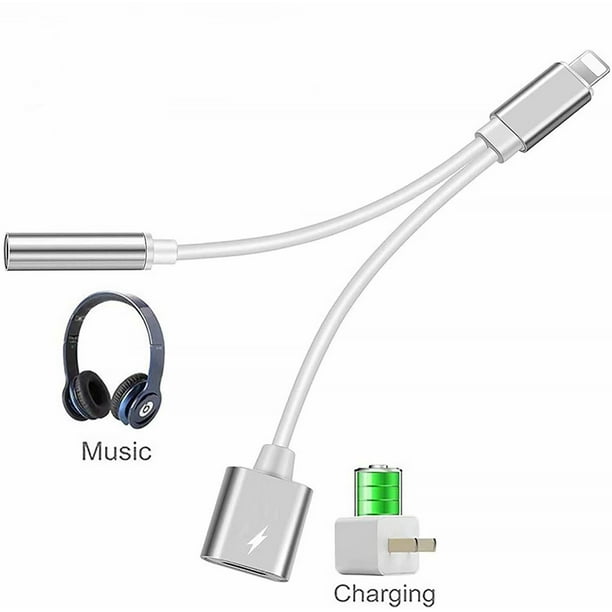3.5mm Headphone Adapter for iPhone,AUX Audio Jack Charge Adapter [Audio