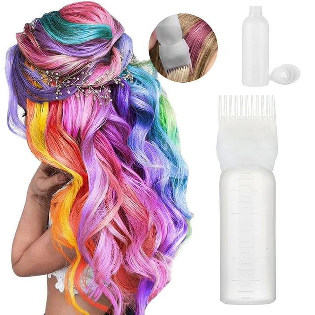 Hair Oil Applicator Bottle Two In One Shampoo And Hair Dye Bottle Graduated Body Comb With Water Sprayer