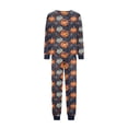 thumbnail image 5 of HTHLVMD Spiderweb Pumpkin Pajamas, Family Matching Sleepwear, Halloween Dark Blue Spider Web Pumpkin Ghost Family Matching Pajamas, Long Sleeve Crew Neck 2 Piece Home Sleep Set, M, 5 of 6
