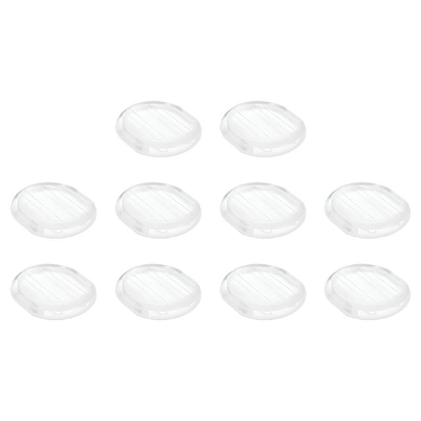 Almohadillas para aretes, paquete de 50 respaldos de aretes de silicona, cojines cómodos para aretes de clip (transparente, 10x9mm)