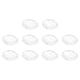 thumbnail image 1 of Almohadillas para aretes, paquete de 50 respaldos de aretes de silicona, cojines cómodos para aretes de clip (transparente, 10x9mm), 1 of 6