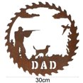 thumbnail image 5 of D-GROEE Fathers Day Door Decorations, Fishing Pattern Metal Round Hanging Wreath for Home Deco, 5 of 7