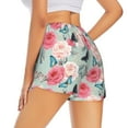 thumbnail image 3 of Xecao's Roses and Butterflies for a double-layer running short for women, perfect for gym, tennis, and more, featuring a convenient pocket., 3 of 9