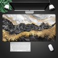 thumbnail image 5 of Large Gaming Mouse Pad, Black White Gray Gold Marble XXL Big Desk Pads PC Keyboard Waterproof and Non-Slip 31.4 x 15.7inches 3mm Thick Table Mat,Ideal Partner for Work & Laptop, 5 of 6