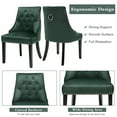 thumbnail image 4 of Gymax Set of 2 Button-Tufted Dining Chair Upholstered Armless Side Chair Green, 4 of 7