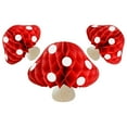 thumbnail image 4 of 3 Pcs Mushroom Honeycomb Birthday Decor Plaster Decoration Outdoor Office Red, 4 of 7