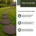 thumbnail image 2 of TierraVerde 4 Pack 18" x 18" Cracked Log Round Decorative Stepping Stones, Brown, 2 of 6