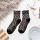 thumbnail image 1 of Calcetines de mujer de primavera y otoño hasta la mitad de la pantorrilla, calcetines de mujer con orejas de madera rizadas, calcetines de algodón sueltos, estilo étnico retro con diamantes, 1 of 5