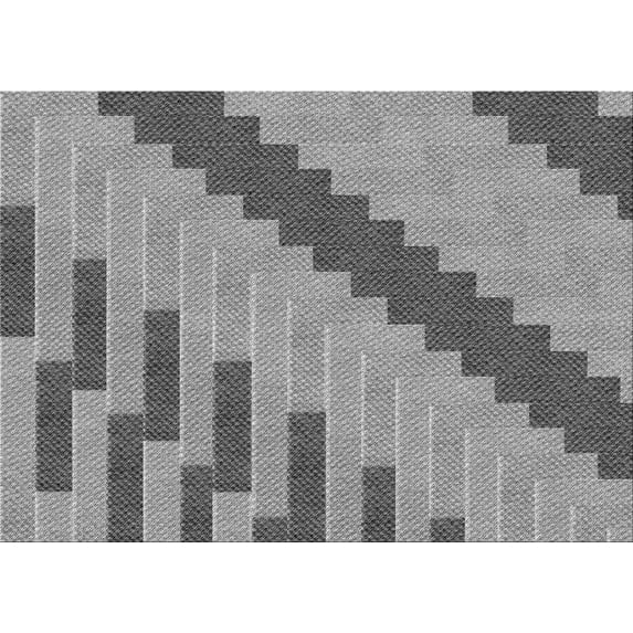 Ahgly Company Indoor Rectangle Patterned Ash Gray Area Rugs, 2' x 4'