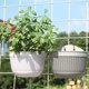 thumbnail image 4 of Macetas colgantes Maceta de plástico con drenaje y 4 ganchos para macetas colgantes 2 piezas para macetas colgantes de pared para plantas de interior y exterior Ofspeizc YQ-0228, 4 of 5