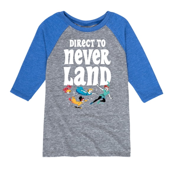 Disney - Peter Pan - Direct to Never Land - Toddler And Youth Raglan Graphic T-Shirt