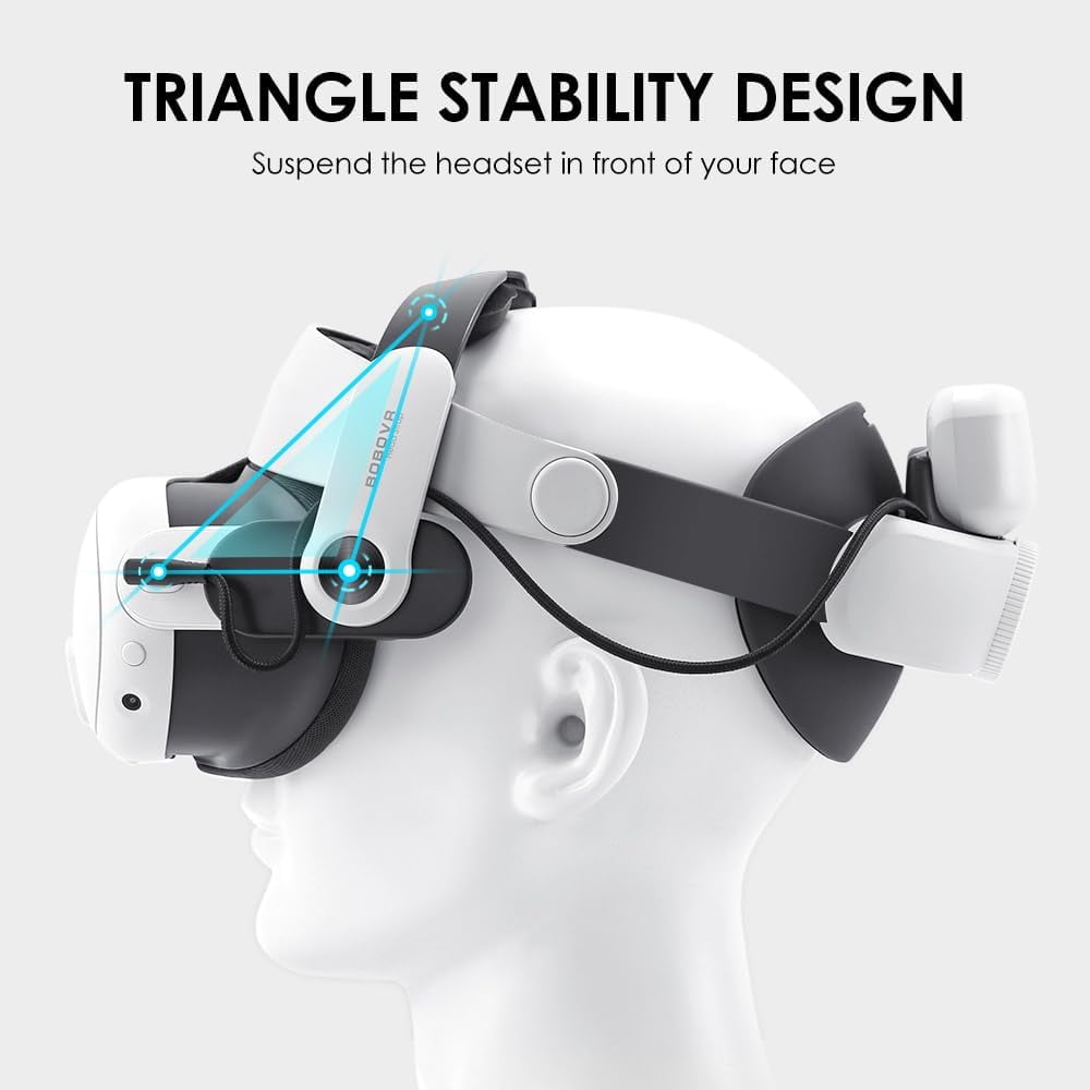 Free Shipping! Unbranded Battery Head Strap Compatible with Meta