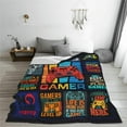 thumbnail image 3 of Gaming Blanket Gamer Gift Toys for Kids Boys Boyfriend Game Lover Super Soft Flannel Game Controller Throw Blanket Gamer Decor Blankets for Bedroom Sofa Car Home 80"x60", 3 of 5